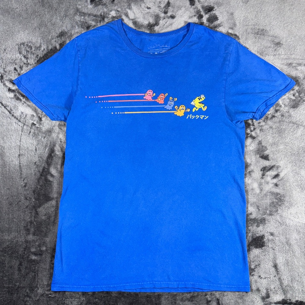 Loot Crate Pac-Man Ghost Graphic T-Shirt‎ Blue Mens Medium Lootwear Exclusive